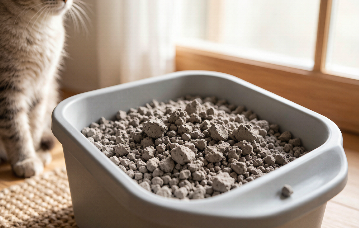Bentonite cat litter clumping texture