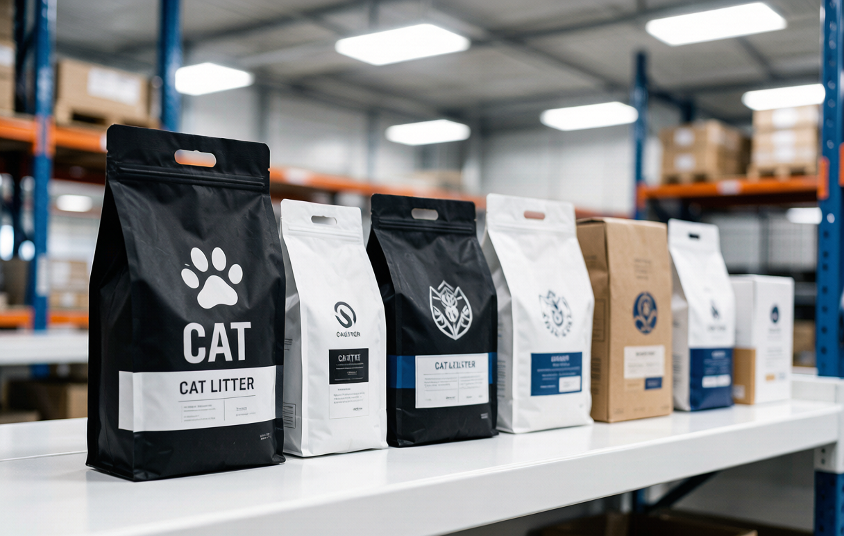 Private label cat litter packaging line